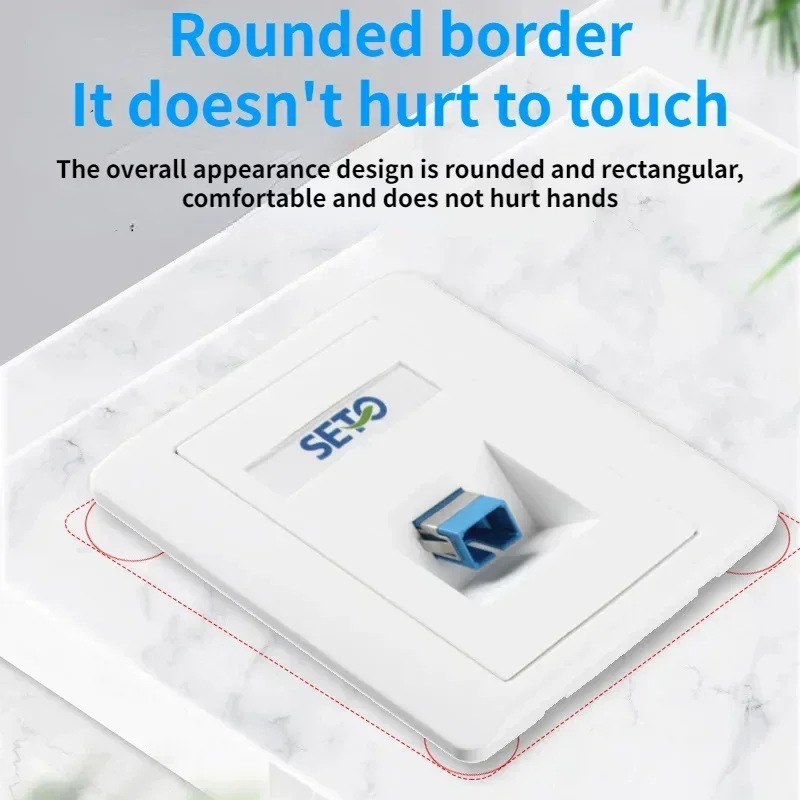 النوع 86 مقبس شبكة لوحة الألياف الضوئية LC/SC بمنفذ واحد ومزدوج