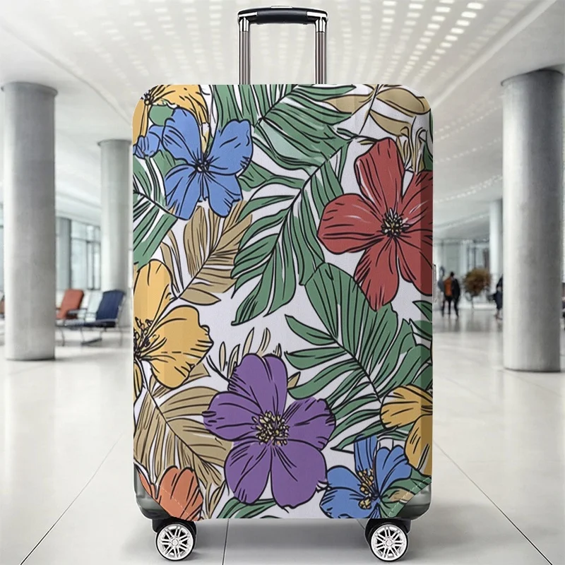Tropical floral contrasting pattern luggage protection cover, suitable for 18-32 inch luggage covers, luggage handle gloves, tra