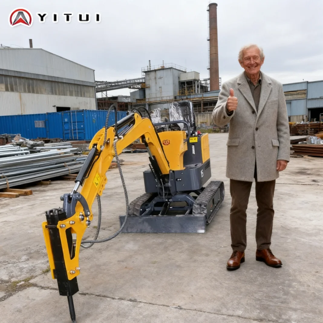 Consegna gratuita del motore Kubota Mini escavatore personalizzato da 1,2 tonnellate Piccolo escavatore domestico multifunzionale