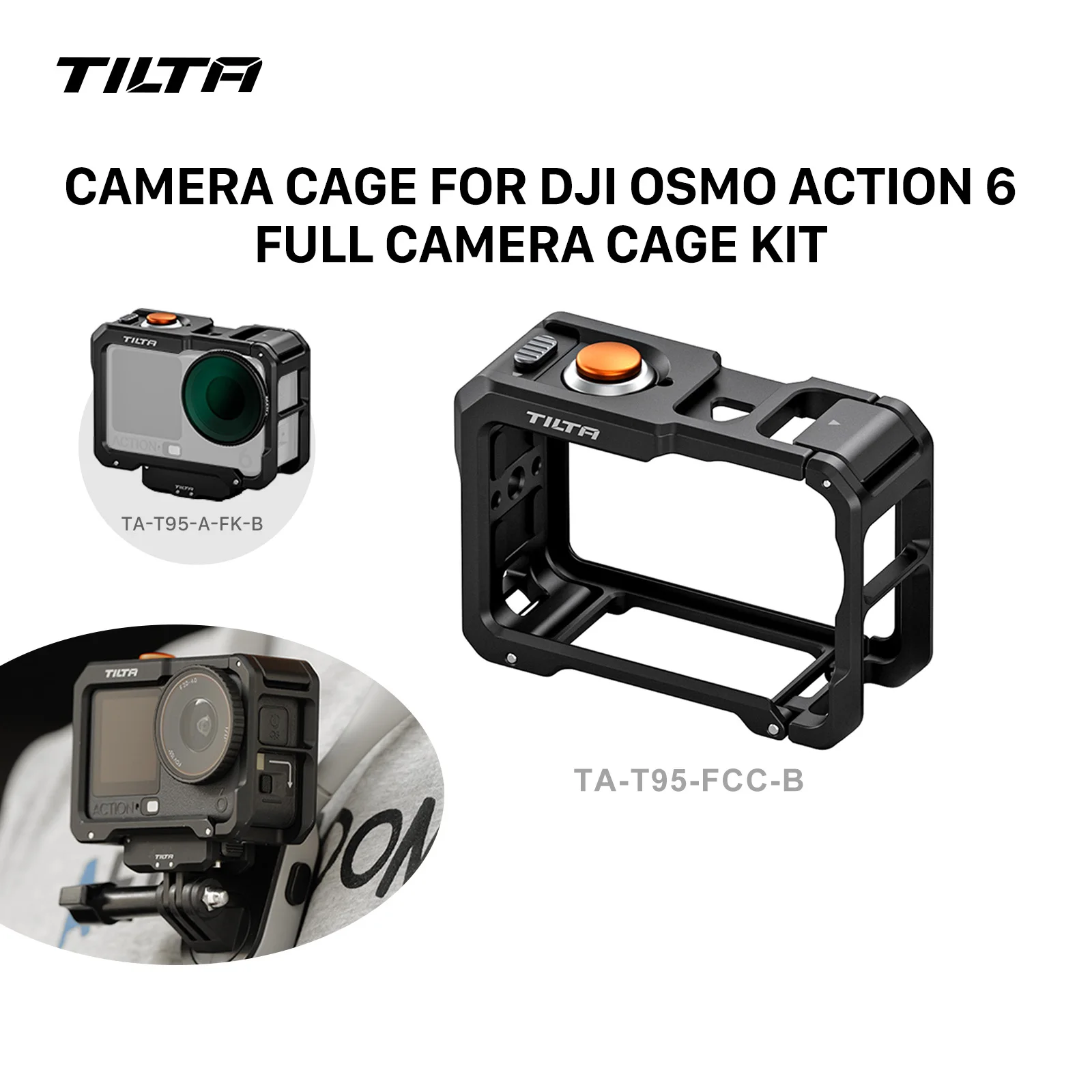 TILTA Für DJI Osmo Action 6/Nano Action Kamera Käfig Basis Kit Mit Quick Release Montage Grundplatte Polarisator Filter TA-T95