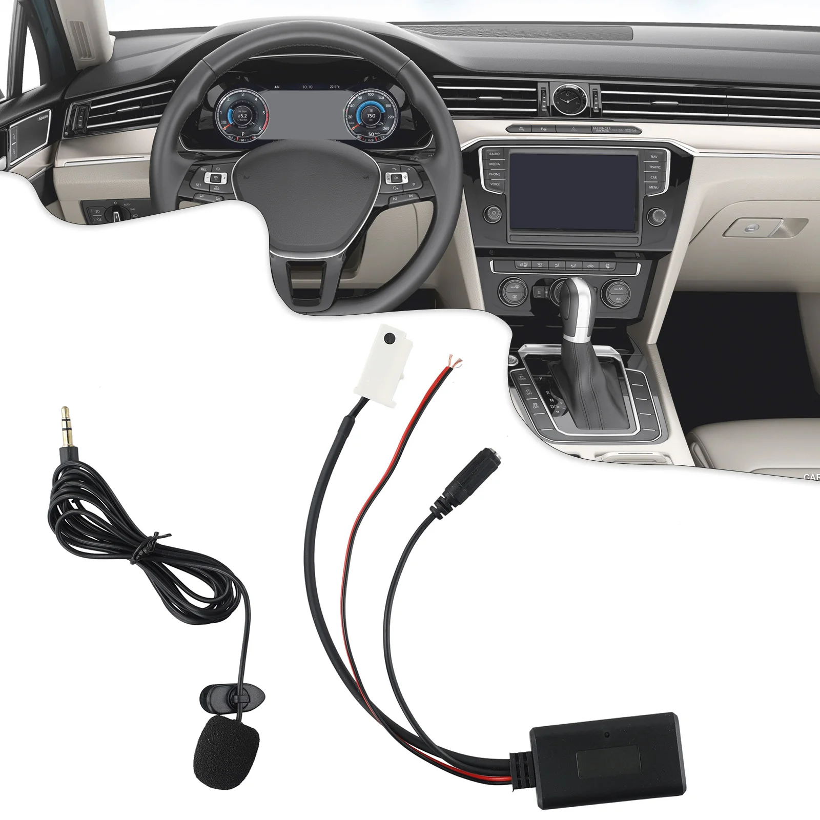 

AUX Adapter Wireless Bluetooth-Compatible Module Audio MP3 Music Adapter 12Pin Connector For MCD RNS 510 RCD 200 210 300 310 500