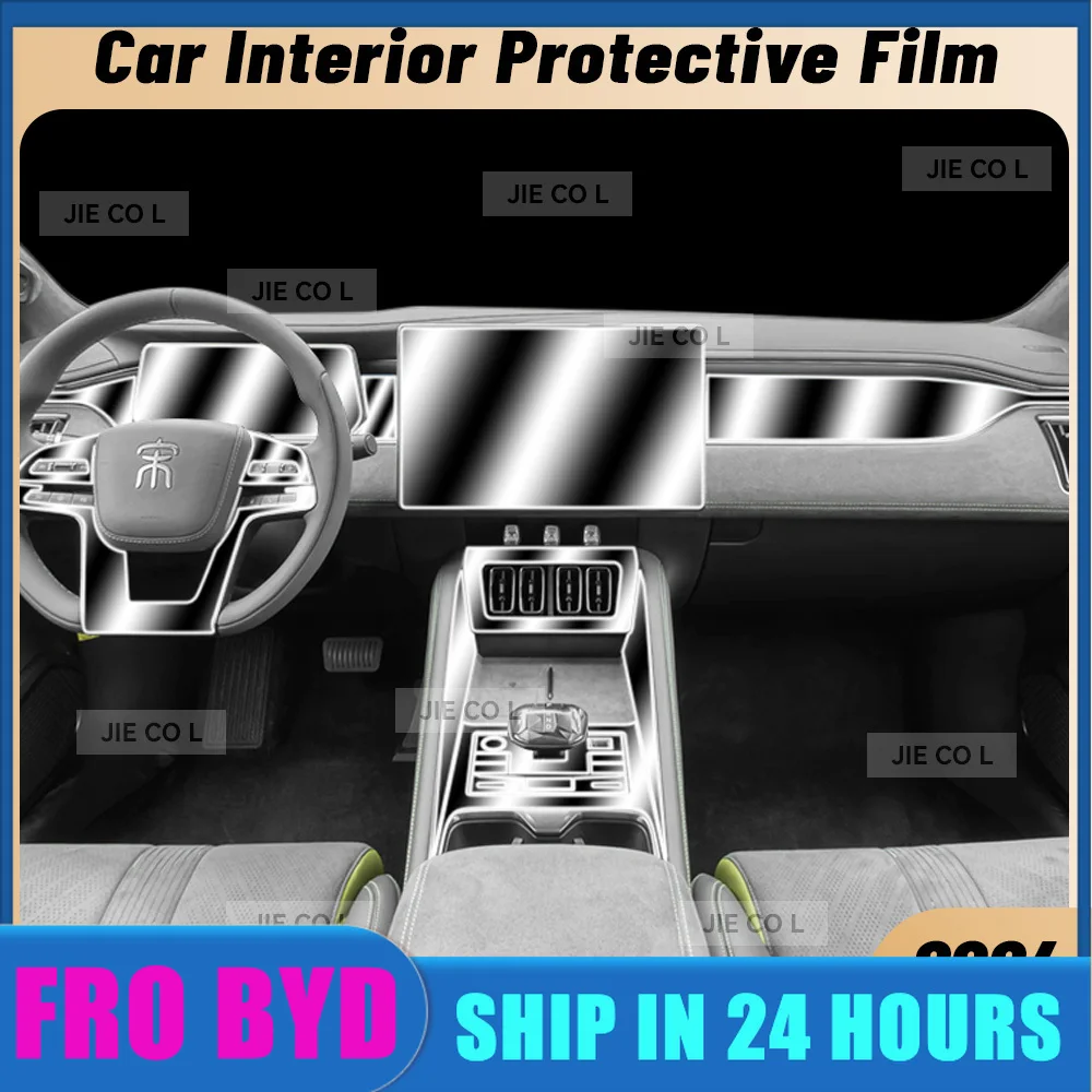 Anti-scratch Car Interior Center Console Media Dashboard Navigation TPU Protector Film For BYD SONG L EV 2024 2025 Accessories