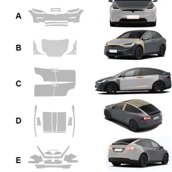 8.5MIL TPU Car Bumper Paint Protection Film PPF for Tesla Model X 2022 2023 2024 Pre Cut Anti-Scratch Resistant Clear Bra Kit