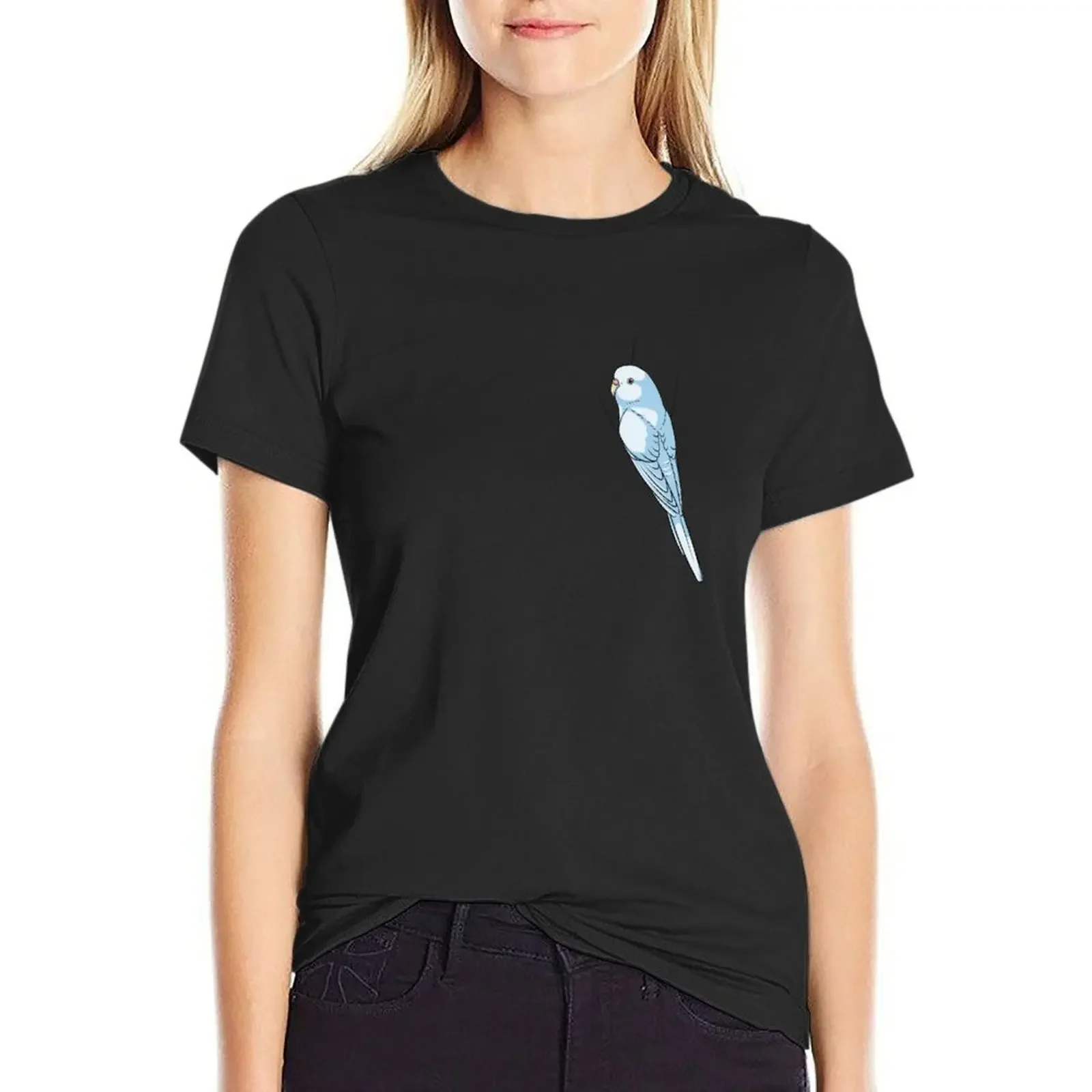 

Футболка Albino Budgie, тяжелая одежда в стиле хиппи, летняя одежда, кавайная одежда, женские футболки