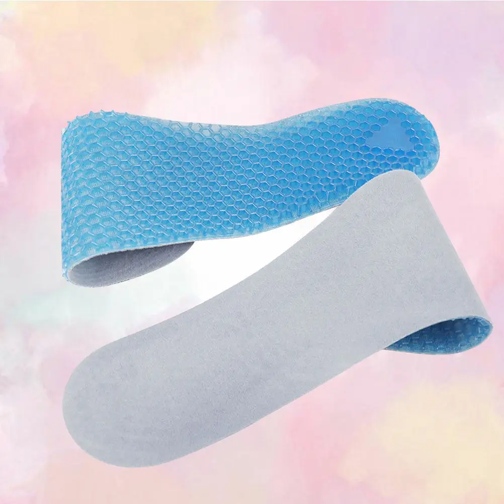 1Pair Breathable Silicone Health Insoles Cellular Pads Shoe-Pads Size S 35-40 Blue Foot Care Sports Massage Buffer Cushion