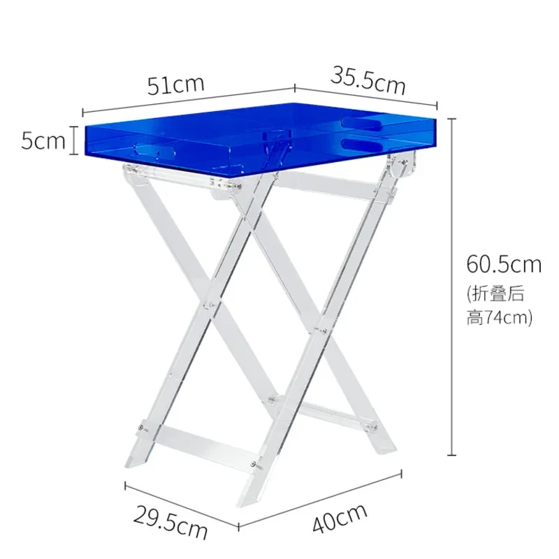 Special Nordic Transparent Acrylic Dining Tables Small Simple Folding Table Portable Square Designer Table Web Celebrity Ins