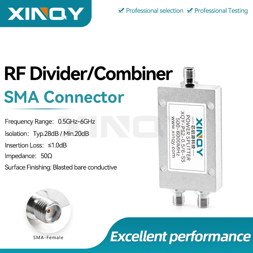 diviseur-de-puissance-rf-microbande-xinqy-05-6g-sma-1-vers-2-500-6000mhz-repartiteur-sma-a-isolation-elevee