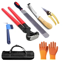 Farrier Tools Professional Farrier Tool Kits Hoof Rasp Hoof Nippers Hoof Knife Horses Hoof Trimmers Tools Suitable for Hoof Trim