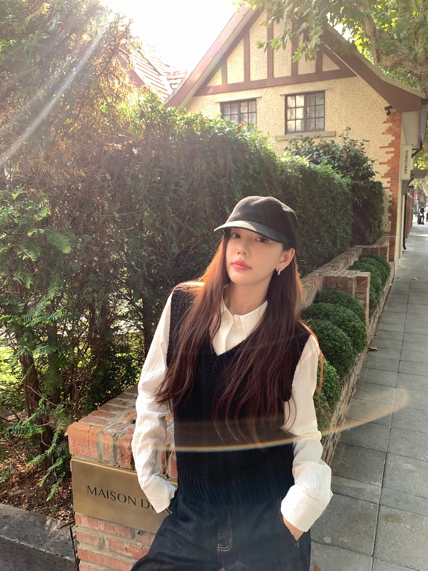 

Женский вязаный жилет с V-образным вырезом, осень-зима 2025, новинка, для многослойных образов, повседневный, свободный крой