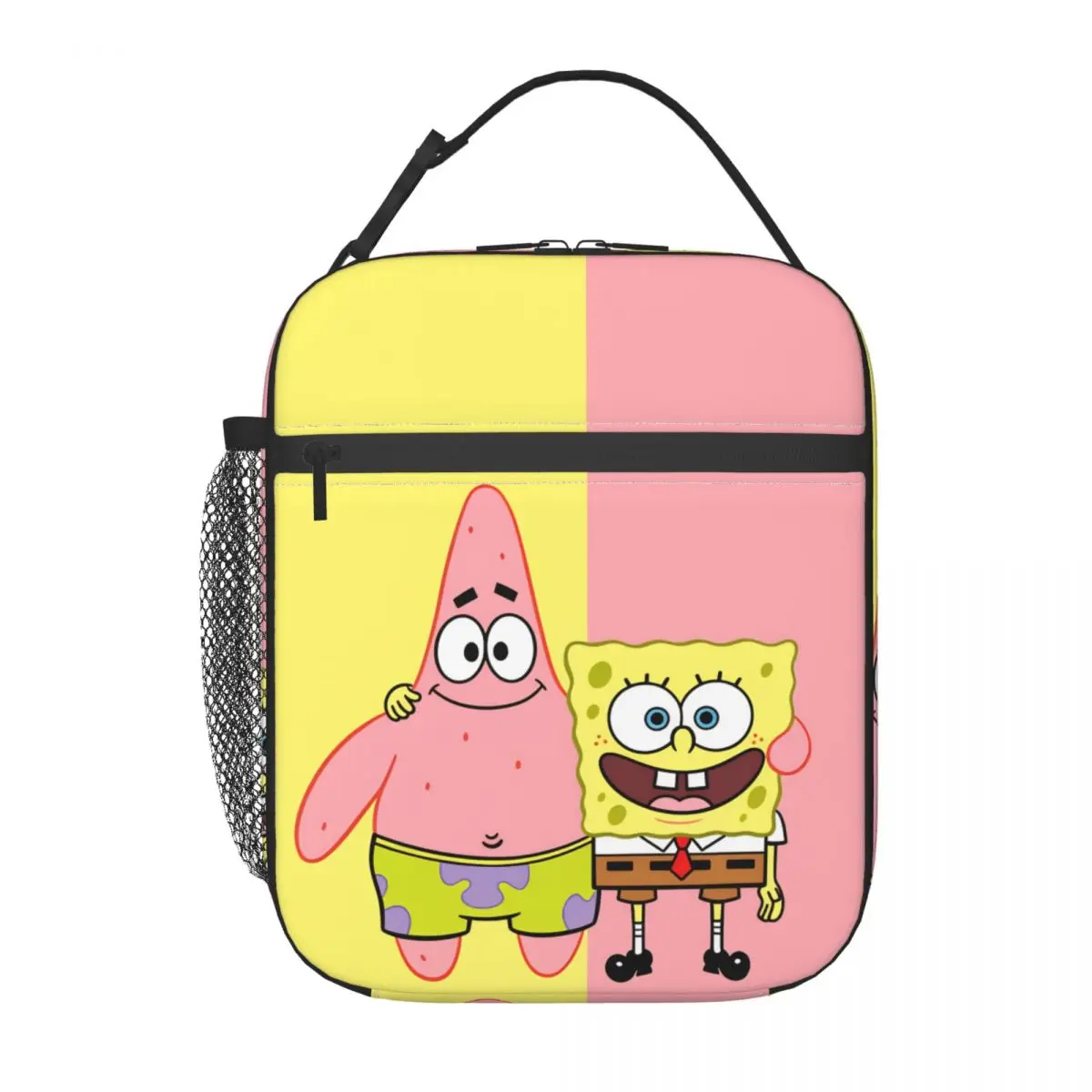 

Сумка для обеда S-Spongebobs для женщин, ланч-бокс с принтом, забавная офисная сумка-холодильник, удобная водонепроницаемая сумка-тоут для еды