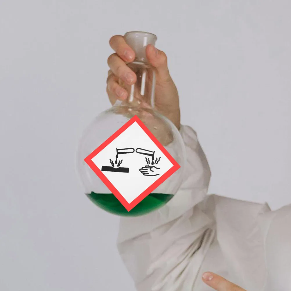 Danger Adhesive Sticker Corrosive Markings Safety Decal for Hazmat The Sign Label Labels