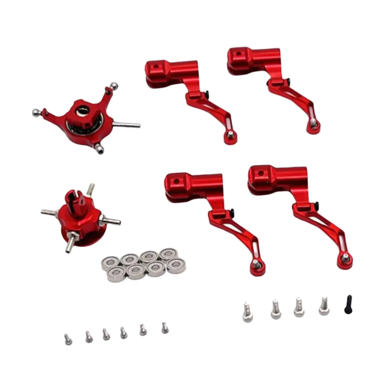 RC Helicopter Swashplate Set Rotor Head with Bearing Convenient Replaces Sturdy Easy Installed Aluminum Leaf Clip for K124 K170