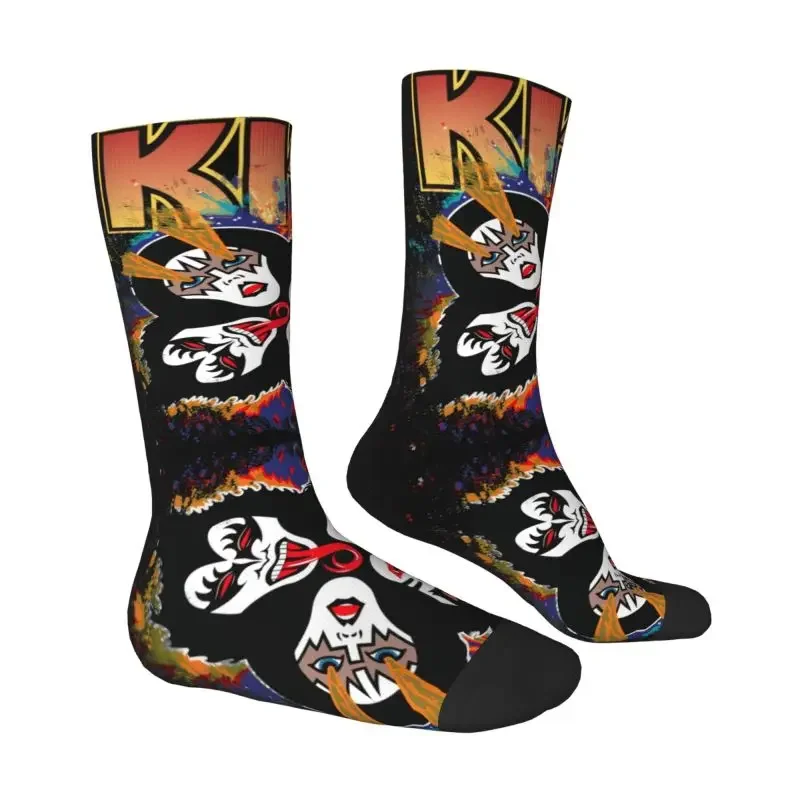 Rock Catman Demon Kiss Band Men's Crew Socks Unisex Fun 3D Printed Rock And Roll Crazy Socks