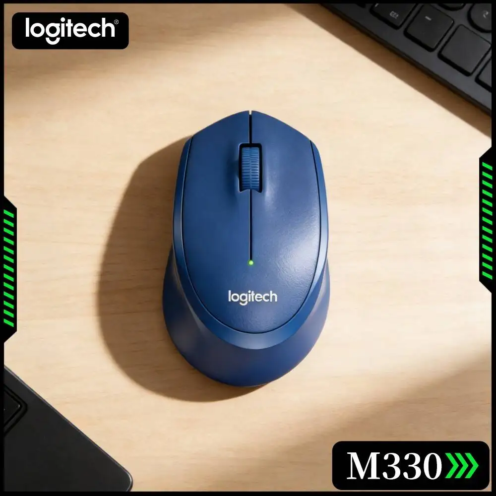 Scratch Resistant Shell Logitech M330 Silent Wireless Mouse Reduce Wrist Fatigue For All Day Long Computer Office Usage
