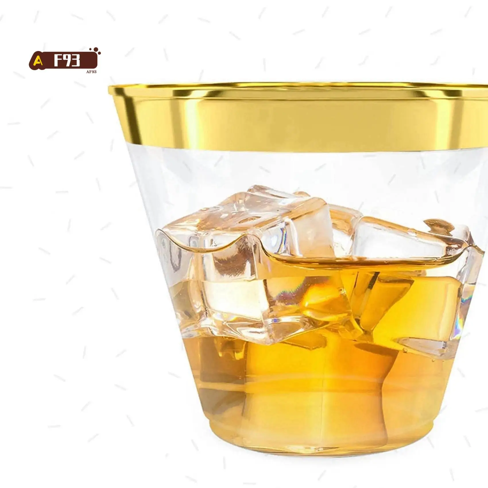 AF93-Plastic Cup 9 Oz Hard Disposable Cup Plastic Wine Glass Party Wedding Wine Glass Transparent Plastic Cup