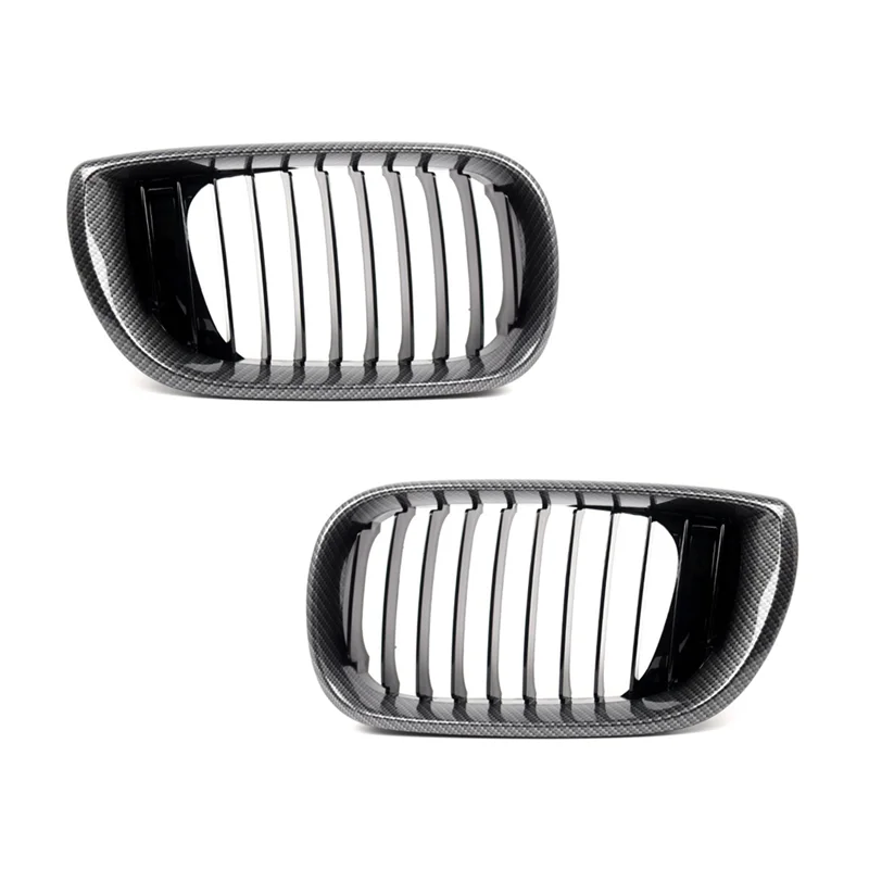 

Carbon Fiber Front Kidney Grille For BMW 3 Series E46 320I 325I 325Xi 4Door 2002-2005 Replace 51137030545 51137030546