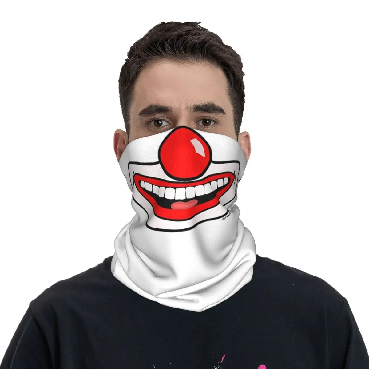 Clowning Around Face Bandana Neck Cover Printed Mask Scarf Multi-use Headwear Hiking Fishing For Men Women Adult Windproof