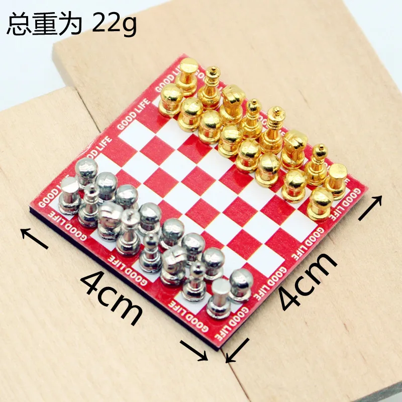 1set Dllhouse Mini Chess Red Table Chess Model Scale Food Play Figures Scene Miniature Desktop Decoration Doll Accessories