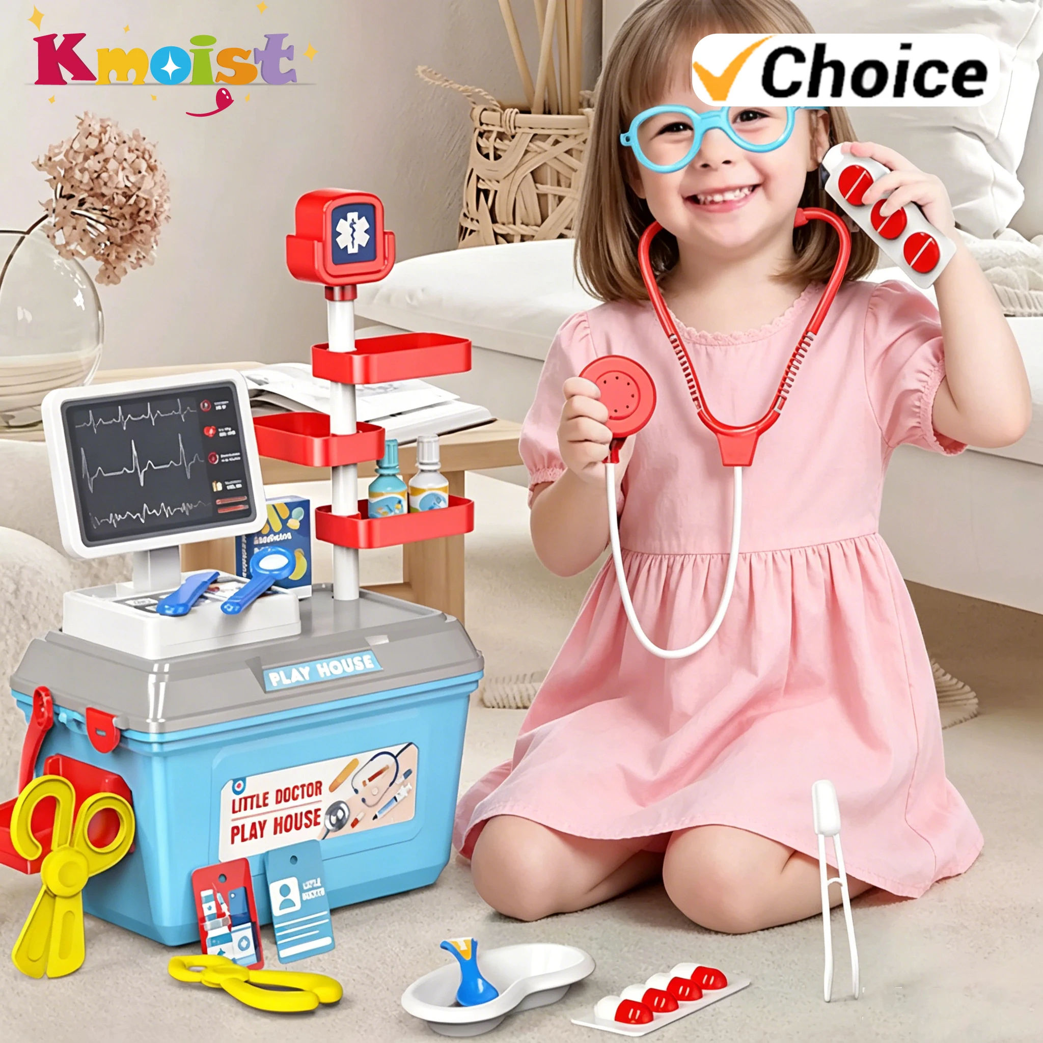 

Simulation Doctor Tools Hamburg Ice Cream Dessert Pretend Play Toy for kids Boys Girls House-play Game Toys Set Birthday Gifts