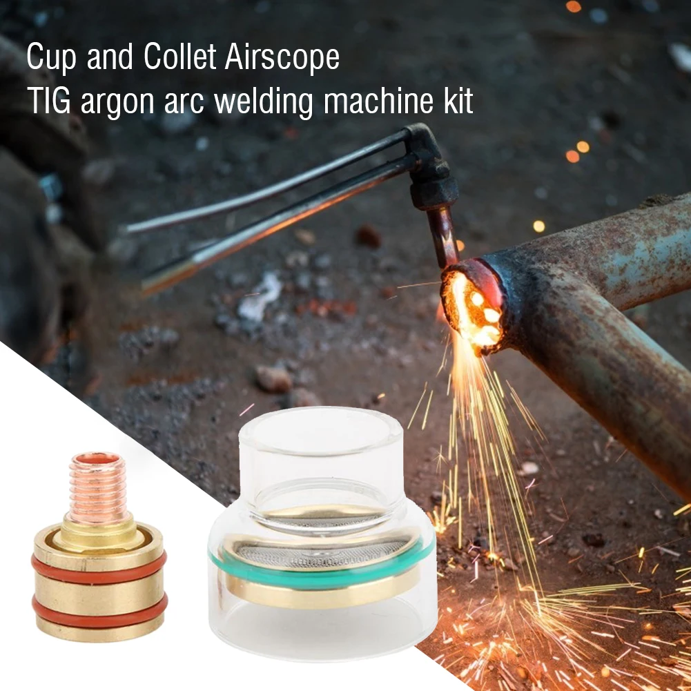 Welders Tig Nozzle Kit Torch Kit Argon Arc Tool Easy Operate for WP-17/18/26 Gas Lens Glass Cup Welding Accessories