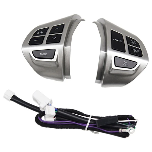 Interruptor de Control de Audio para volante de coche, accesorio cromado para MITSUBISHI LANCER OUTLANDER ASX 2007, 2008, 2009, 2010, 2011