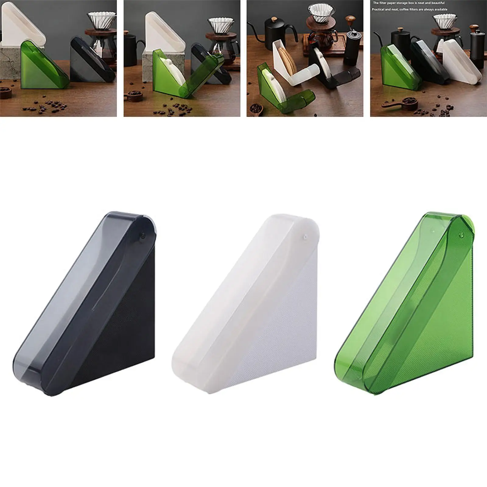 حامل فلتر القهوة تخزين غطاء غبار المناديل موزع أوراق القهوة تخزين الرف للمكتب المنزلية المطبخ السفر فندق
