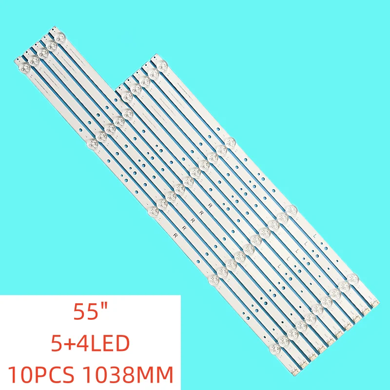 

10pcs/set LED Backlight Strip for CRH-A55G330300509L77PREV1.2 CRH-A55G330300509R77PREV1.2 RDL550WY(LD0-70J) 5835-W55000-LP10