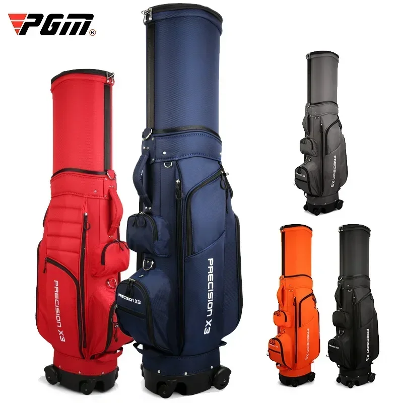 

PGM Four-wheel Golf Bag Men's and Women's Telescopic Bag Can Brake Flat Push Golf Air Bag QB062