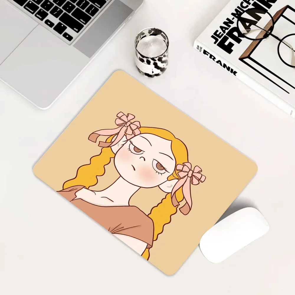 Beauty fashion girl Mousepad Small Office Computer Desk Mat Table Keyboard Big Mouse Pad Laptop Cushion Non-slip Deskpad Home