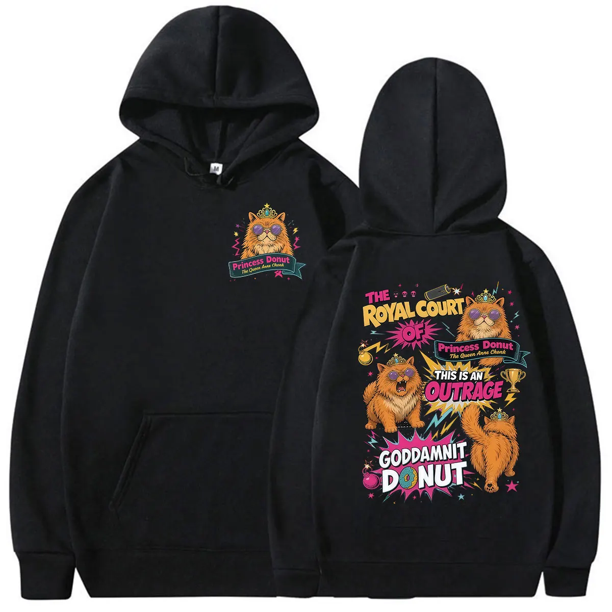 Game Dungeon Crawler Carl Princess Donut Hoodie Men Women Vintage Long Sleeve Fashion Sweatshirt Cute Clothing Pullover Hoodies