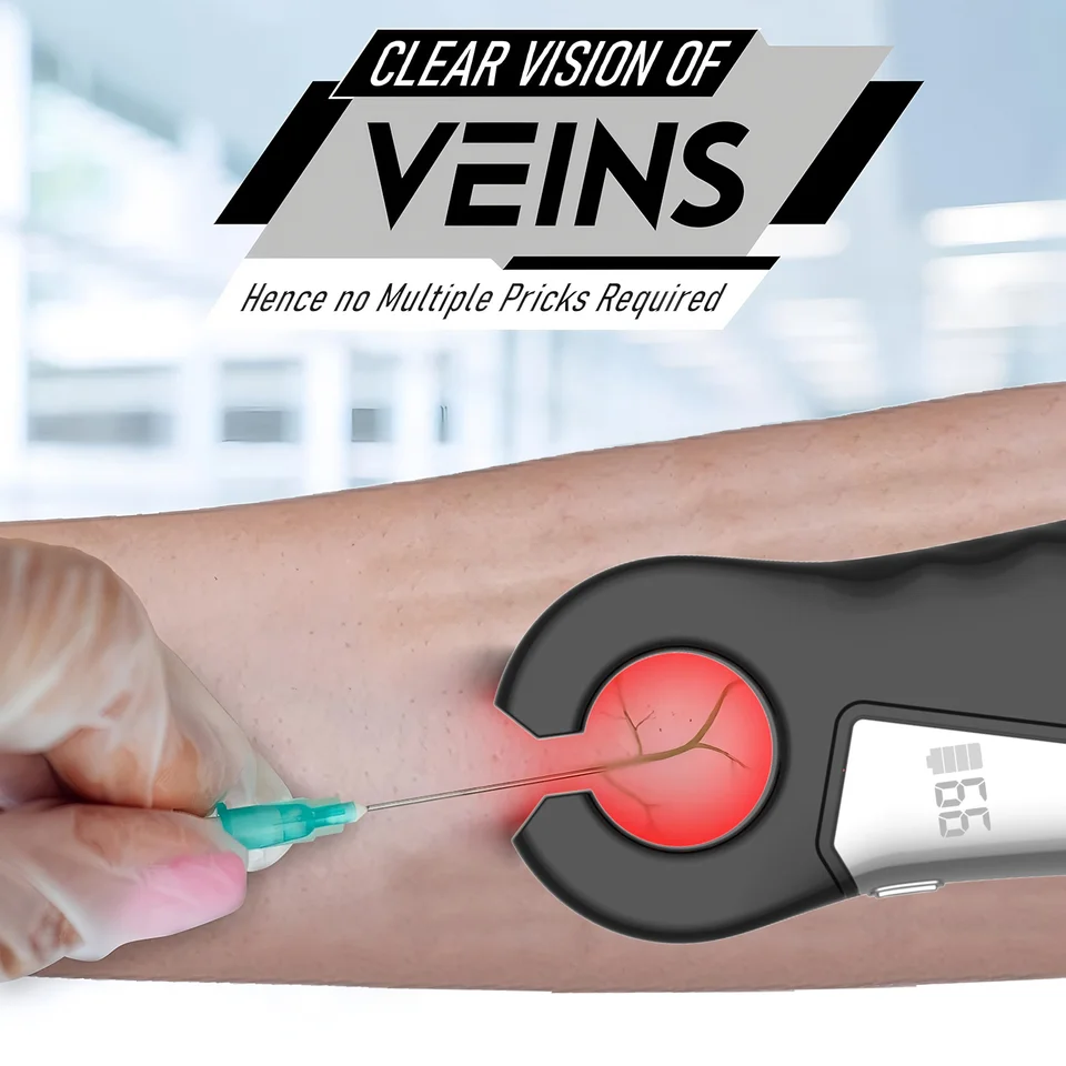 Tragbarer Venenfinder – Infrarot-Handscanner Mit 8 Mm Tiefe, 3400-mAh-Akku, Für Pflegepersonal & Ärzte, Bis 3 Std. Betrieb