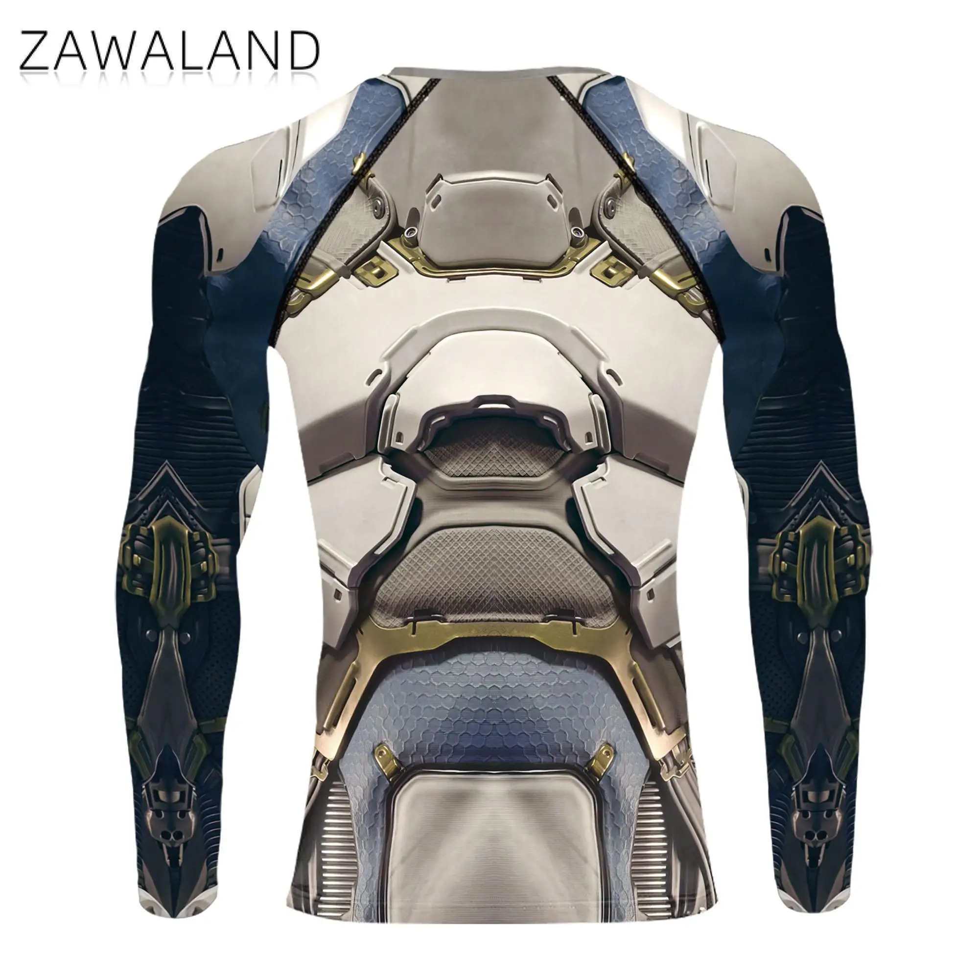 Zawaland-Costumes de cosplay Y-Armor pour hommes, chemise imprimée en 3D de clown, t-shirt serré à la mode, vêtements streetwear, chemises à manches longues