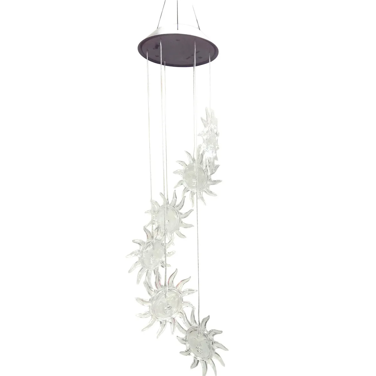 Garden Solar Light Decoration LED Color Chime Hanging Flower Wind Chimes Decorative Lights for outside Lamp