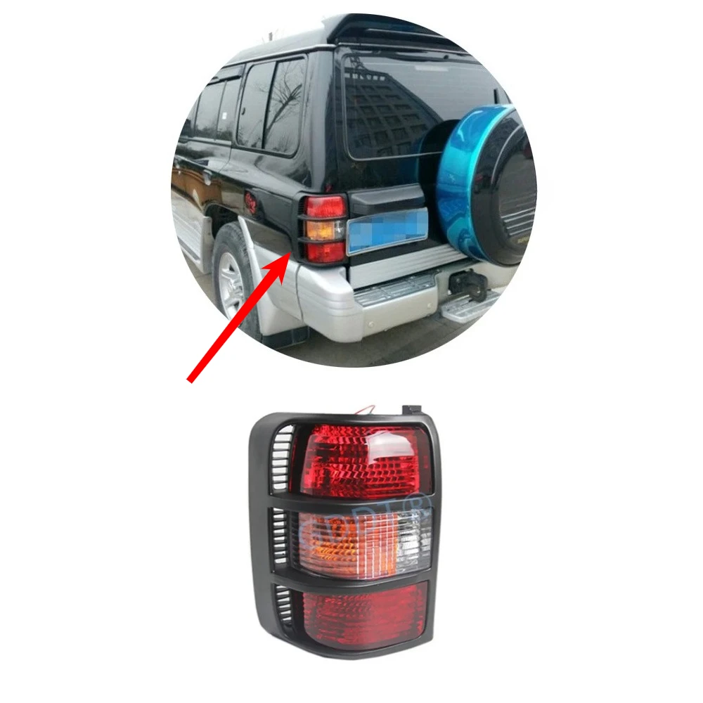 1 Pcs Black Tail Light for Pajero V33 Wide Body MB831489 Rear Lights Parking Lamp for Montero V20 1989-1999 Shell Lamp