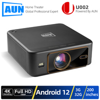 AUN U002 Android Projector LED 4K VideoProjector Full HD 1080P WIFI Auto Focus 3D MINI Home Theater Cinema Game Laser Smart TV