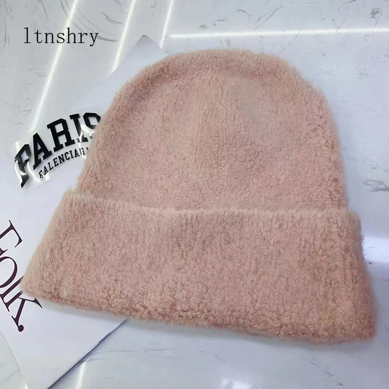 

Hot Selling Winter Hat Real Rabbit Fur Winter Hats For Women Fashion Warm Beanie Hats Women Solid Adult Cover Head Cap