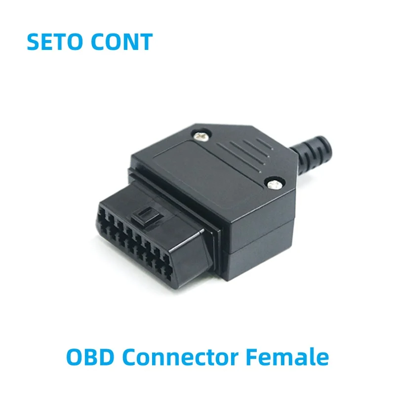 Assembled J1962 OBD Connector Female 16 Pin with Terminals OBD Shell OBD2 Case Strain Relief Screws for Auto Diagnostic Tools