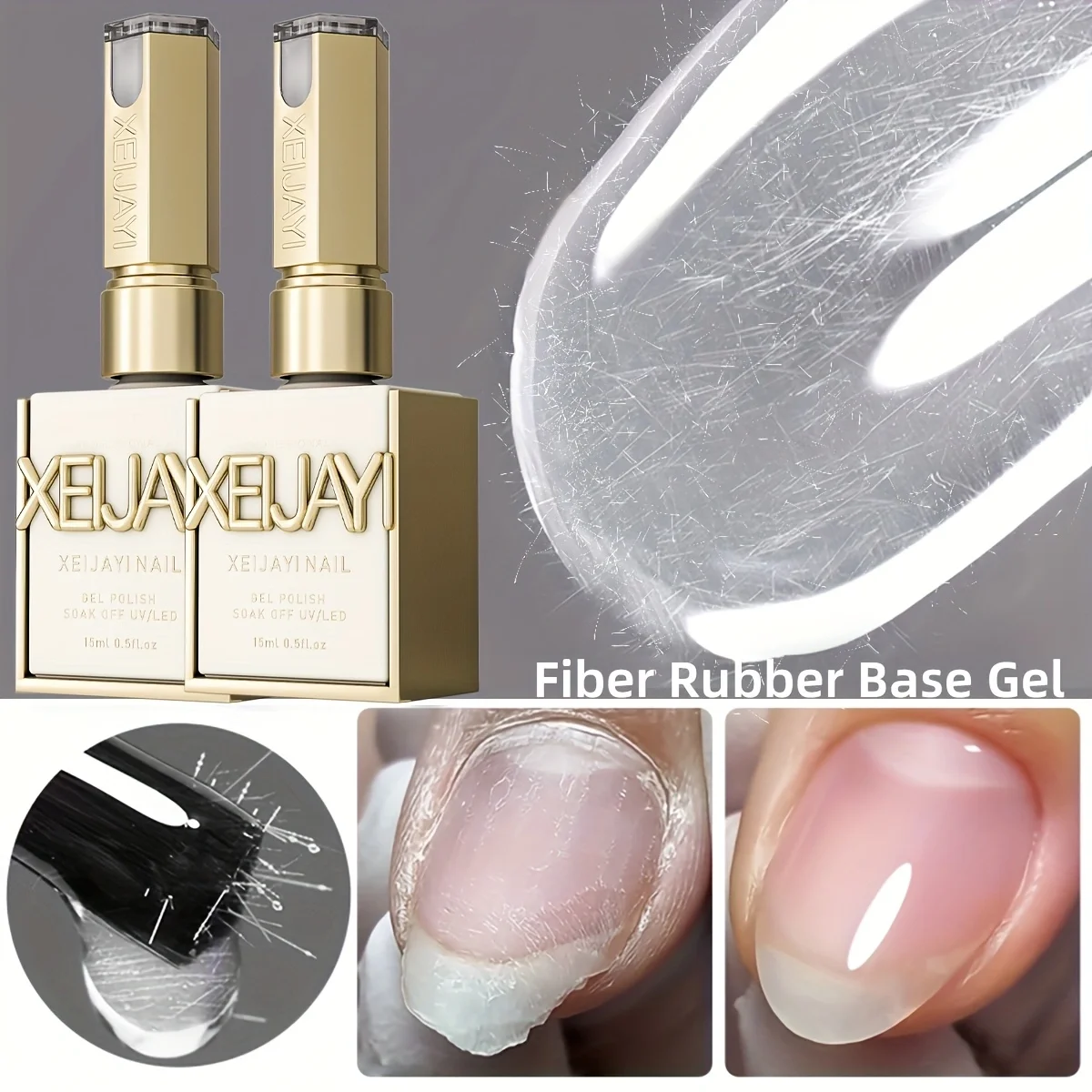 XEIJAYI 15ml Multifunktions-Nagelgel, optionaler Seal-Primer und andere haltbare UV/LED-Produkte, geeignet für Nagelstudios für Frauen.