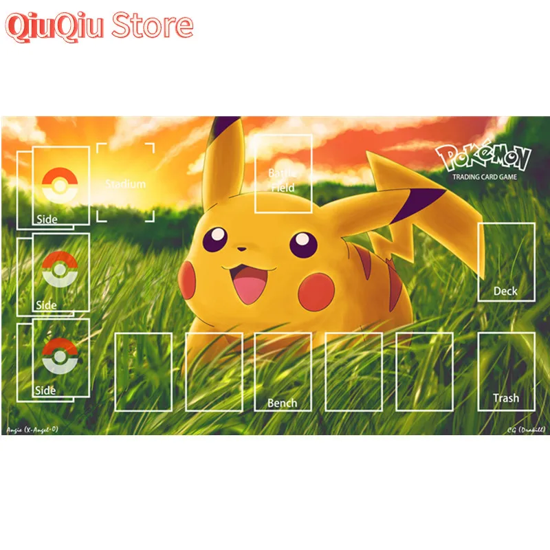 Mewtwo Vs Mega Mewtwo X TCG Playmat Gaming Mouse Pad Waterproof Non-slip Desk Mat
