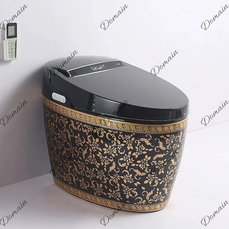 Household European Creative Black Egg-Shaped Toilet No Water Pressure Limit Odorless Automatic Smart Toilet