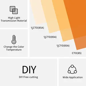 CTO -Beleuchtungsgele für Fotografie, Fotogelfilter, roter Kopfstrobe, Orange Serie Lantern, 50 x 40 cm 8 Hauptverkauf Gelatine für die Beleuchtung - №3