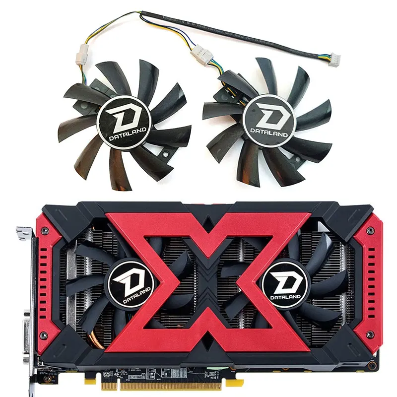 NEW 87MM 4PIN GA92B2U RX 570 GPU Fan，For Powercolor radeon RX 570、Dataland radeon rx 570 Graphics card cooling fan