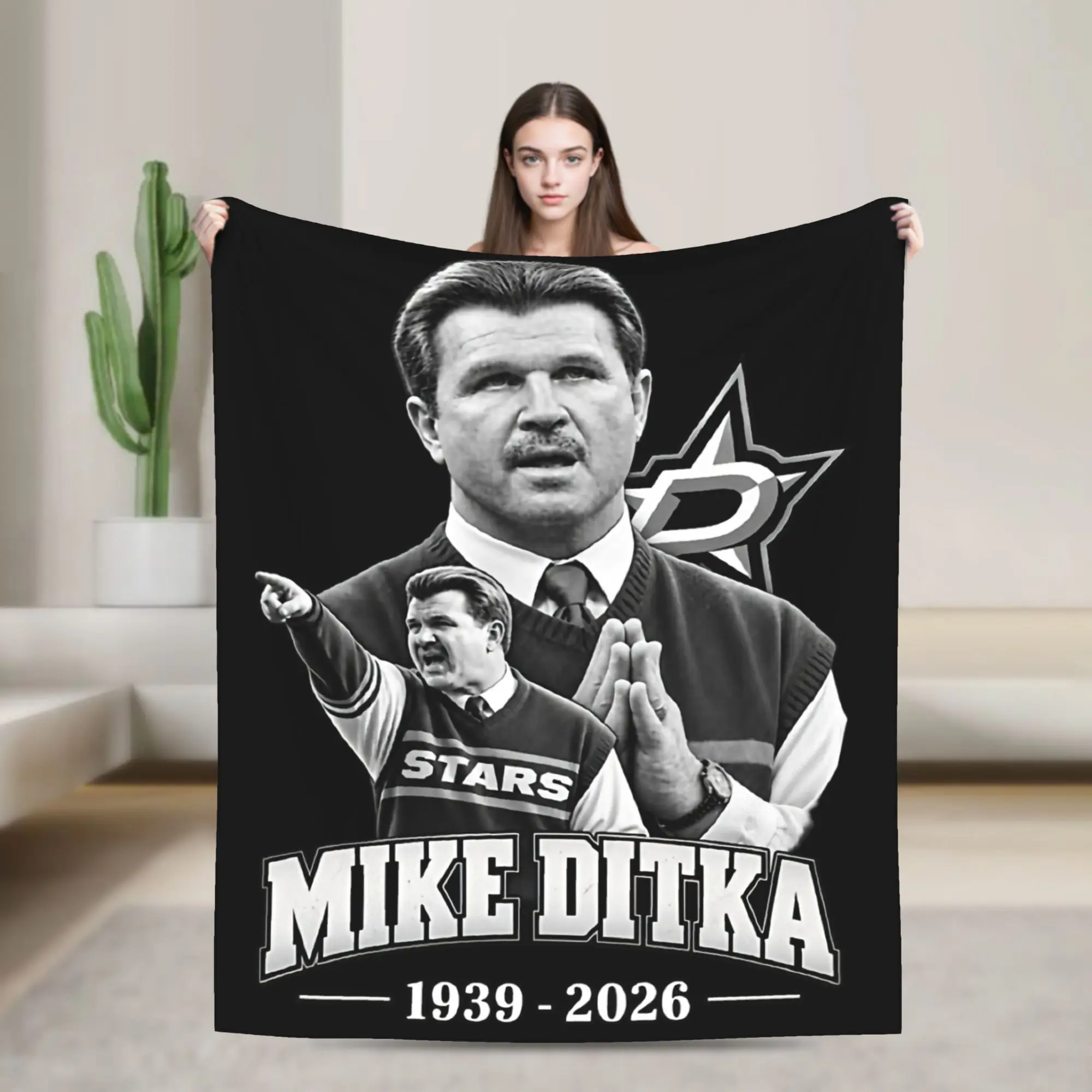 RIP Mike Ditka  Blanket Multiple Sizes Super Soft and Warm  Throw Blankets for Sofa Couch and Bed