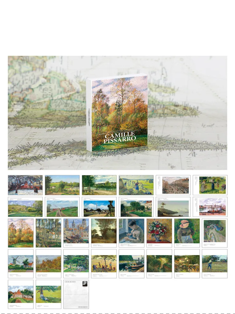 Großhandel in Boxpostkarten, Kunstthema, Gruß, Nachricht, Einladungskarte, Geschenk, Wunschpostkarte, 30-teilig, Retro-Sammlung, Wunschkarte – Detail 23