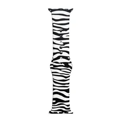 Zebra Print Strap For Apple Watch Band Ultra3 49mm 46mm 45mm 44mm 40mm 41mm Silicone Bracelet iWatch 10 9 8 7 6 5 SE Accessories
