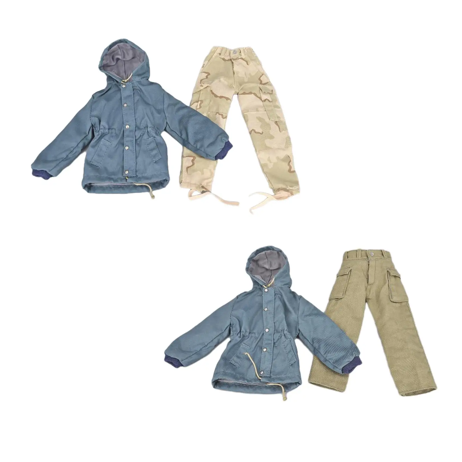 

1/6 Figure Coat Pant Set Mini Miniature Clothes for 12'' Action Figures Accs