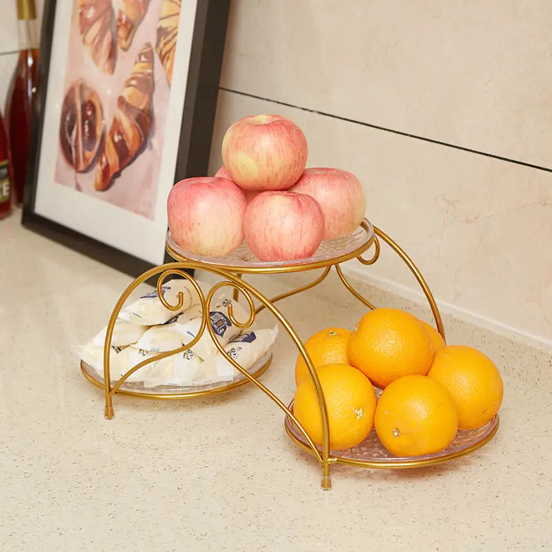 

Creative Multilayer Fruit Bowl Modern Plastic Household Compote Candy Dishes European Sitting Room Tea Table Dry Tray