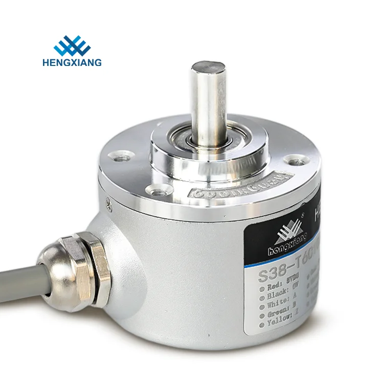 Hengxiang Incremental Encoder 38mm Outer Diameter DC5-30V TTL HTL Push-Pull 2000ppr Replace R38S-6G05L-2000BM-2M For CNC