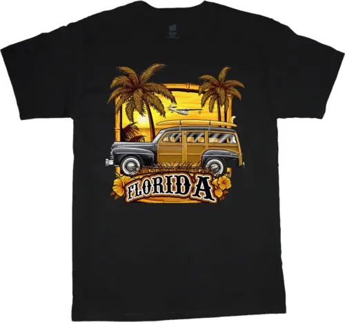 Woody Car Florida Souvenir T-shirt Mens Graphic Tee Clothing Apparel