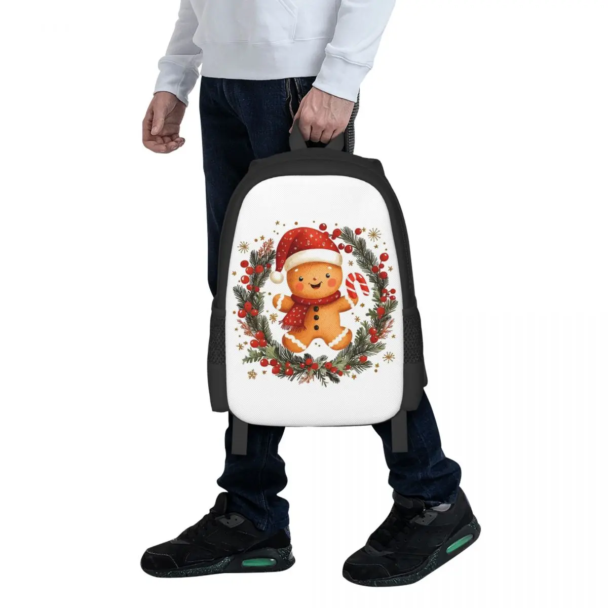 

Рюкзак Holly Jolly Gingerbread для школьников, школьная сумка, походный рюкзак для путешествий, модная сумка для книг для мальчиков и девочек, сумки через плечо